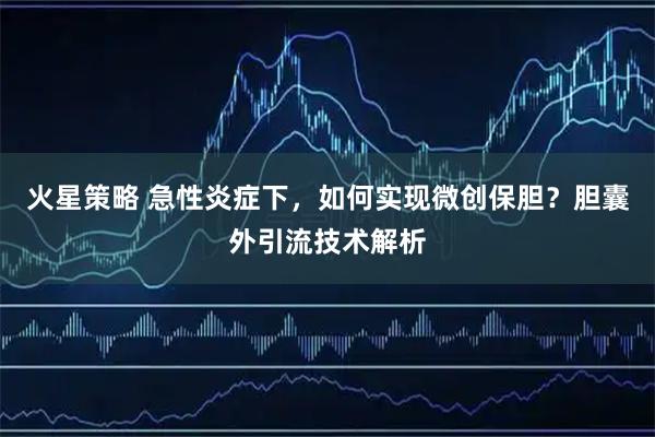 火星策略 急性炎症下,如何实现微创保胆?胆囊外引流技术解析